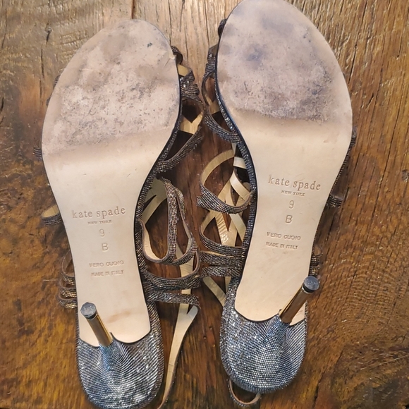 Kate Spade Metallic Strappy Sandal; sz 9B - Picture 7 of 9